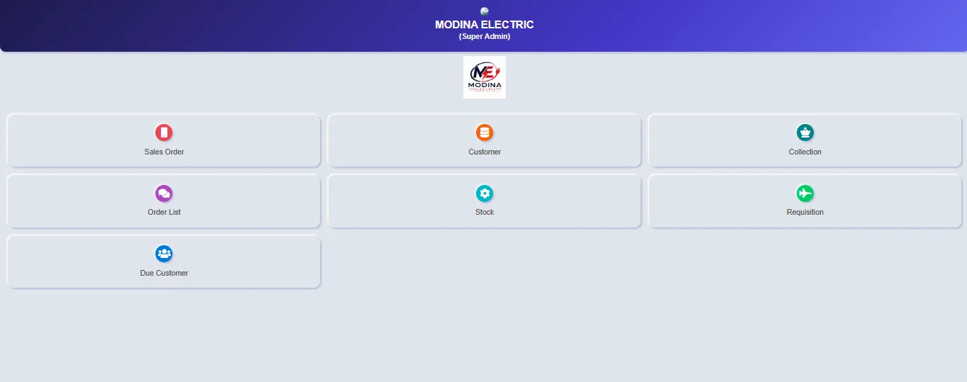 Modina Electric App View